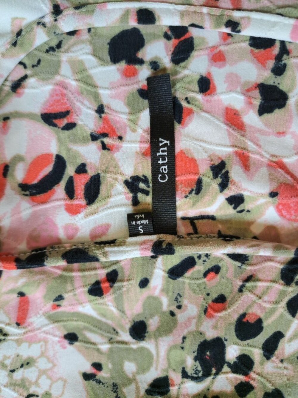 Cathy Abstract Floral Print Comfy Top Blouse Size Small - Picture 7 of 11